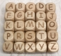 Preview: Comic Sans Holzbuchstaben mit Lasergravur Schrift 10mm, lackiert