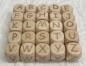 Preview: Comic Sans Holzbuchstaben mit Lasergravur Schrift 10mm, lackiert