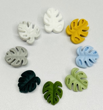 Beissmotiv 3D Blatt "Monstera" einfarbig klein