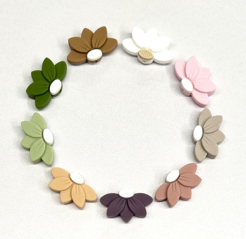 Beissmotiv Blume "Lotus" mehrfarbig klein