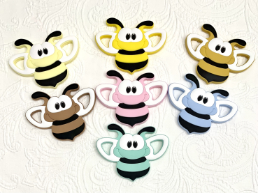Beiss-Anhänger Biene mehrfarbig gross