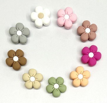 Beissmotiv Blume "Petunia" mehrfarbig klein