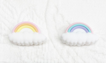 Beissmotiv Regenbogen mehrfarbig klein