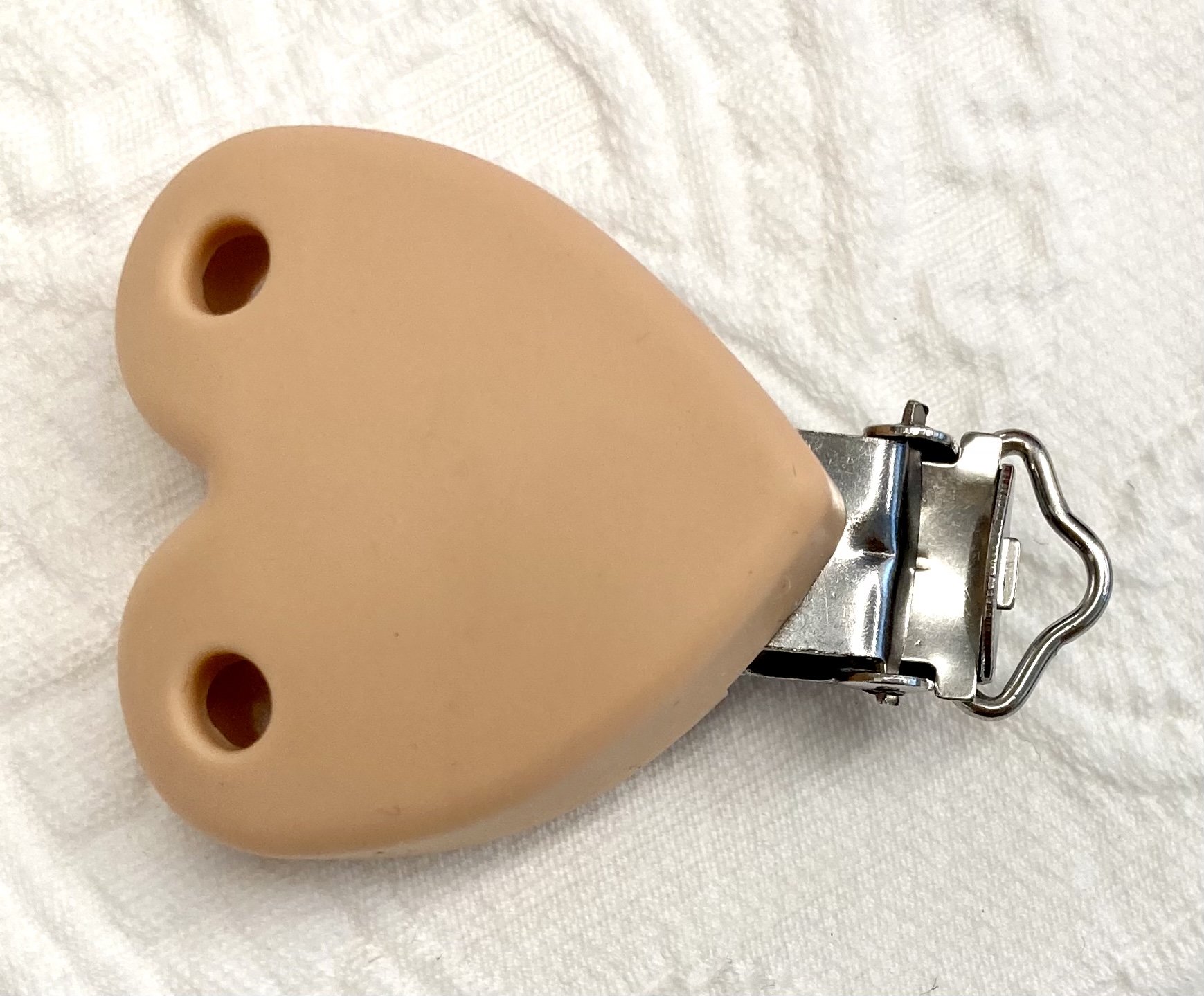 Silikon Formclips Herz Pfirsich 