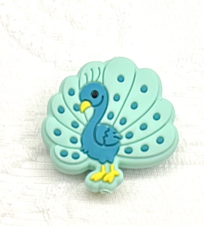 Beissmotiv Pfau mint