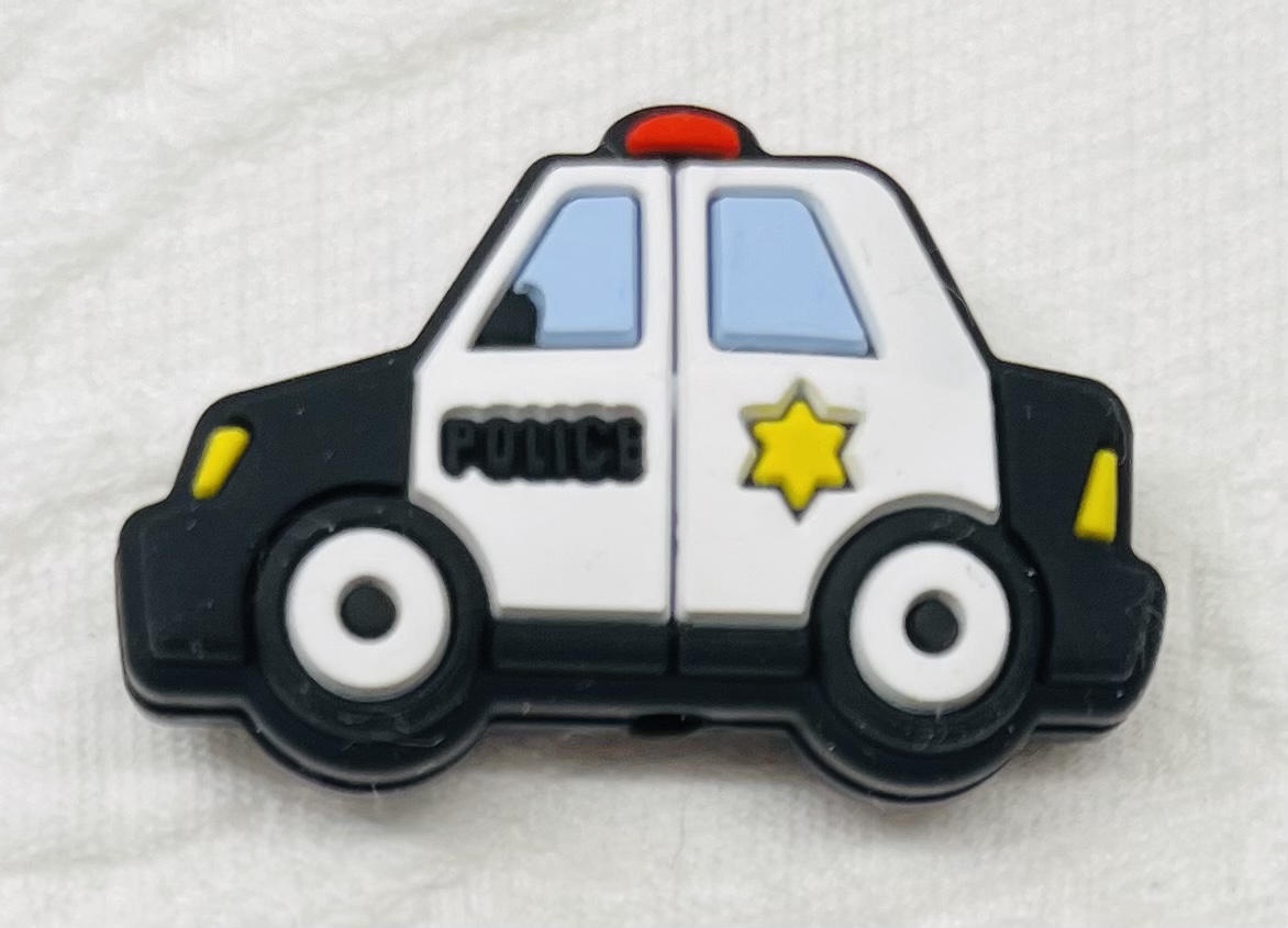 Beissmotiv Polizei Auto schwarz