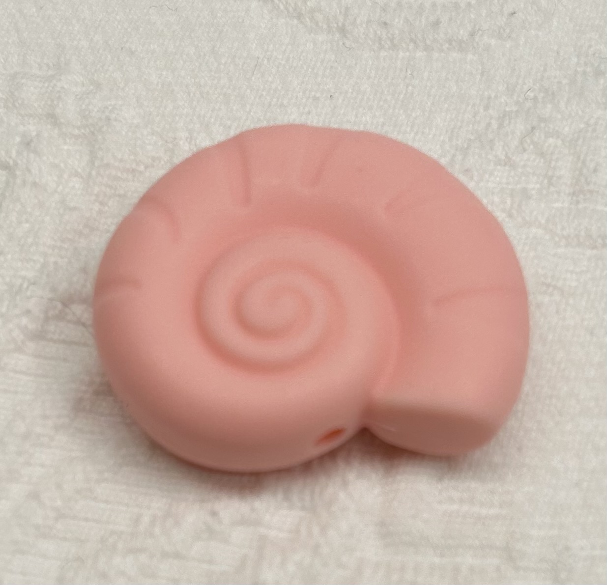 Beissmotiv Schneckenhaus babyrosa 