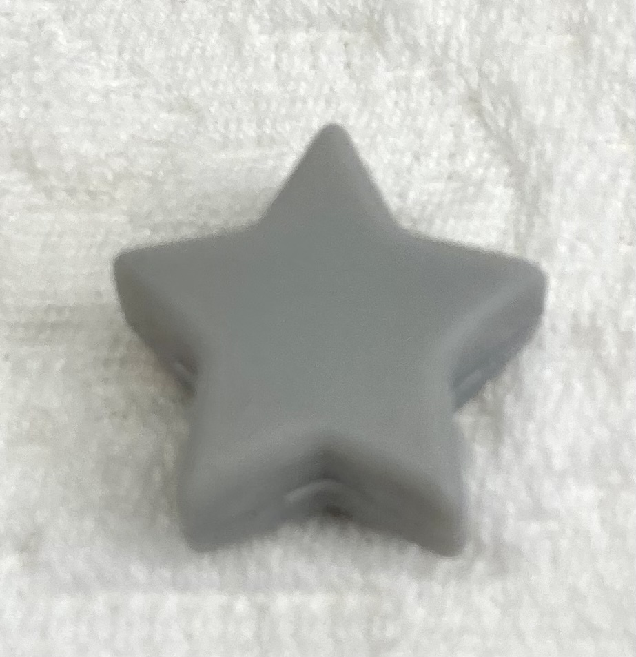 Beissmotiv Mini Sternli hellgrau 