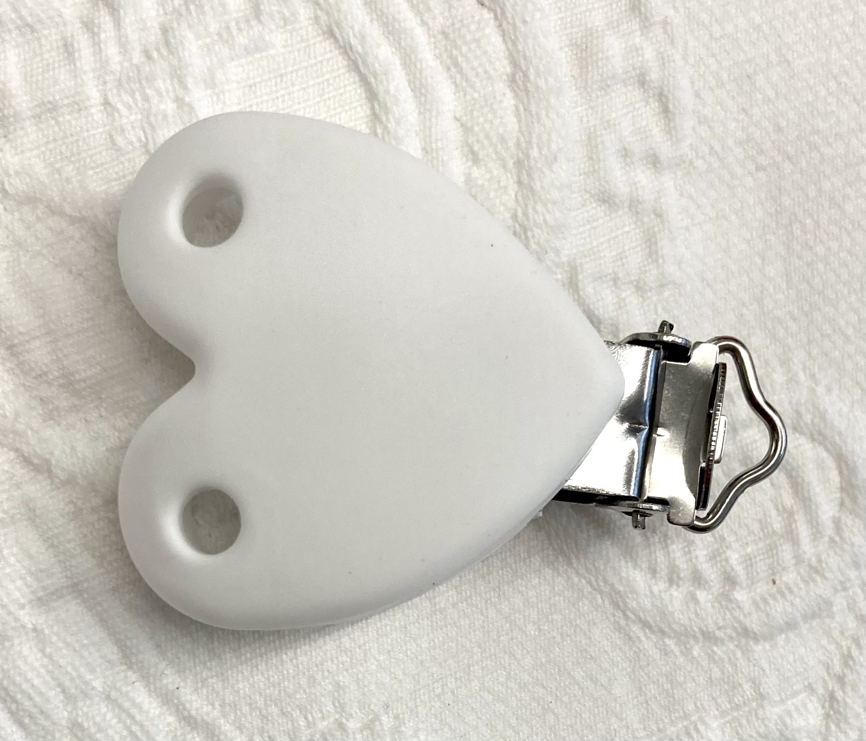 Silikon Formclips Herz weiss