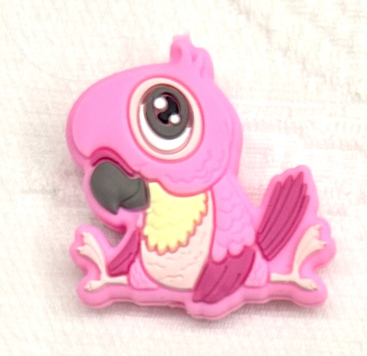 Beissmotiv Papagei rosa