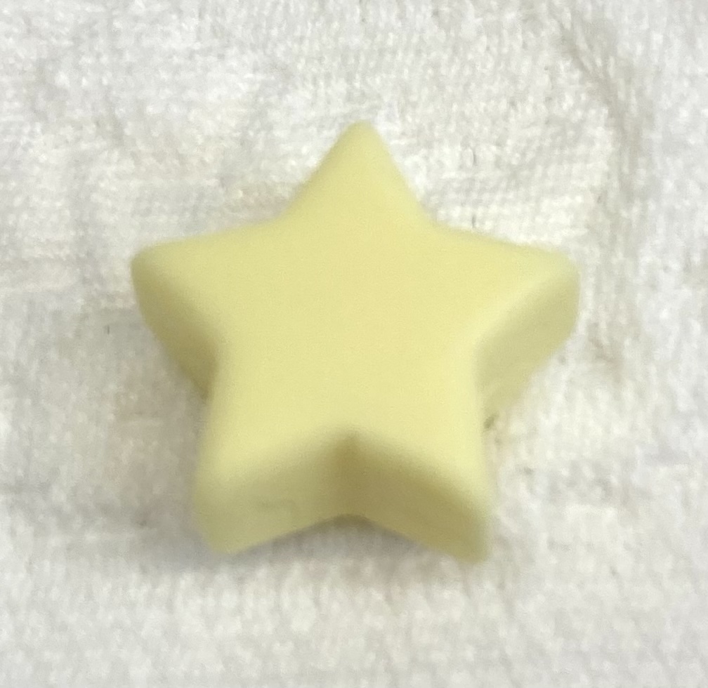 Beissmotiv Mini Sternli pastellgelb 