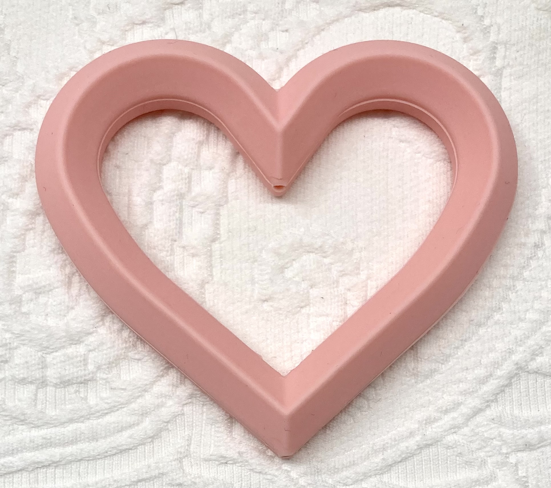Beiss-Ring Herz gross (gelocht) babyrosa