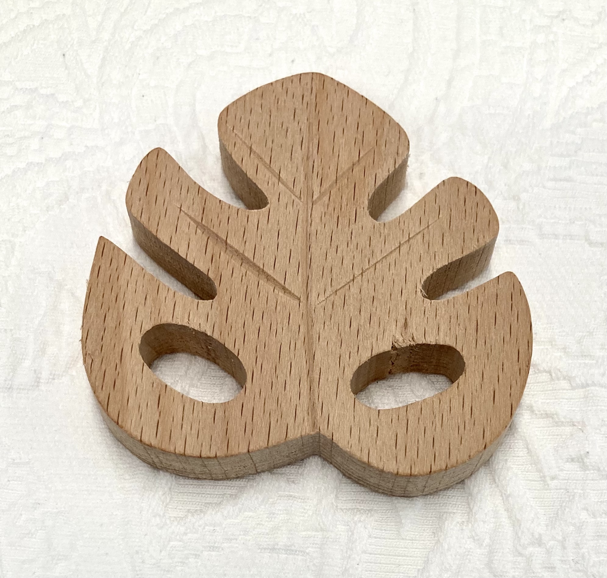 Natur-Holz Anhänger Blatt 
