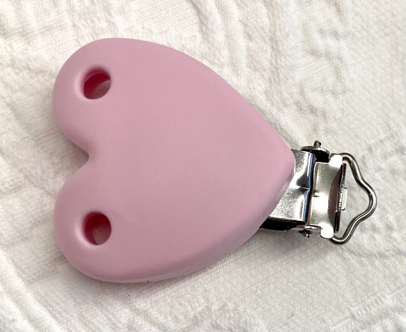 Silikon Formclips Herz Pastellrosa 