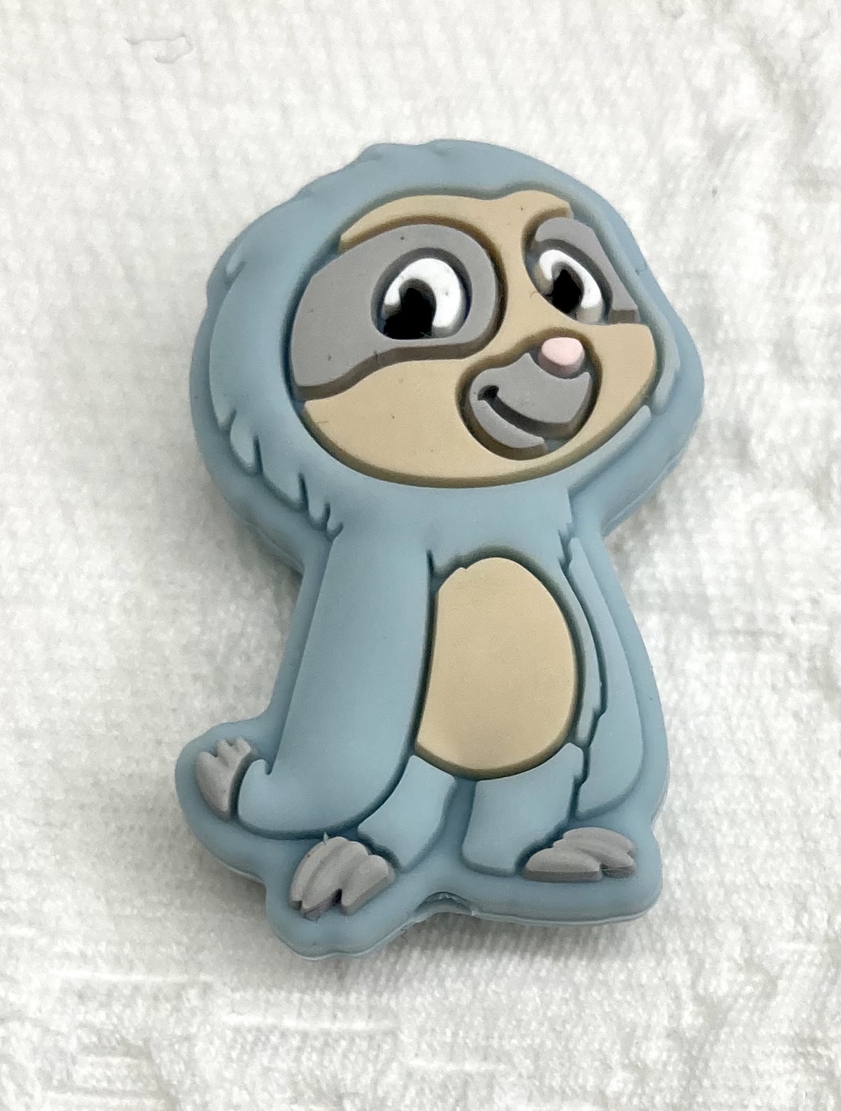 Beissmotiv Faultier babyblau 