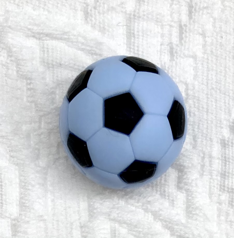 Beissmotiv Fussball RUND pastellblau