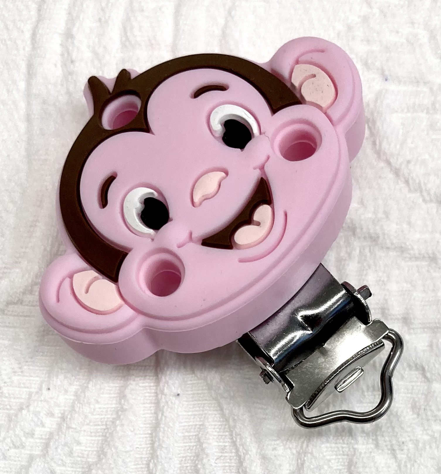 Silikon Formclips Äffli pastellrosa 