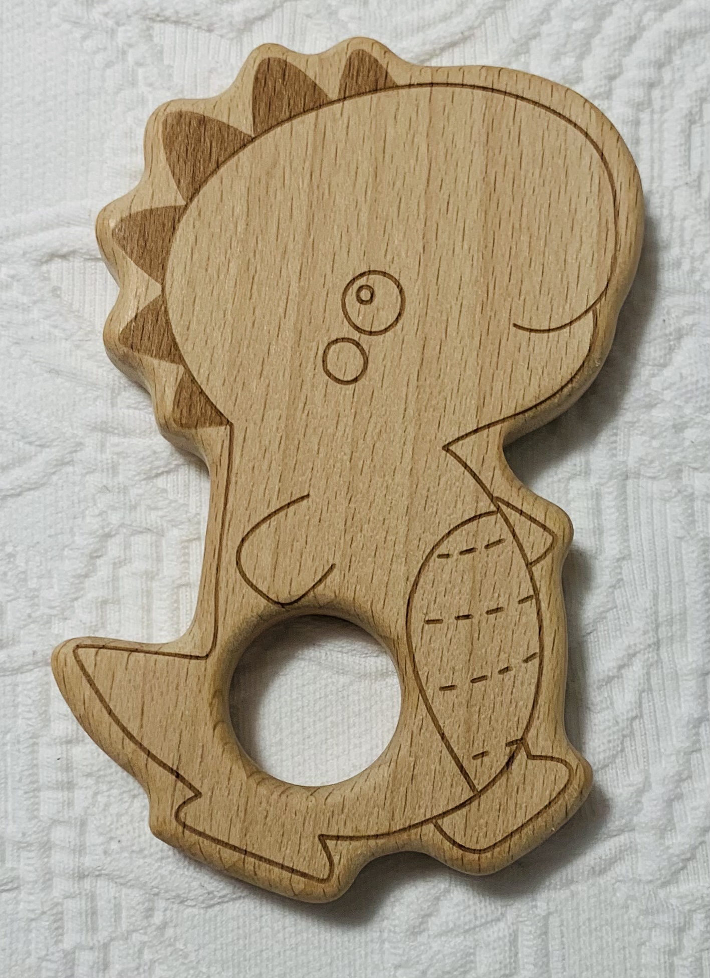 Natur-Holz Anhänger Dino