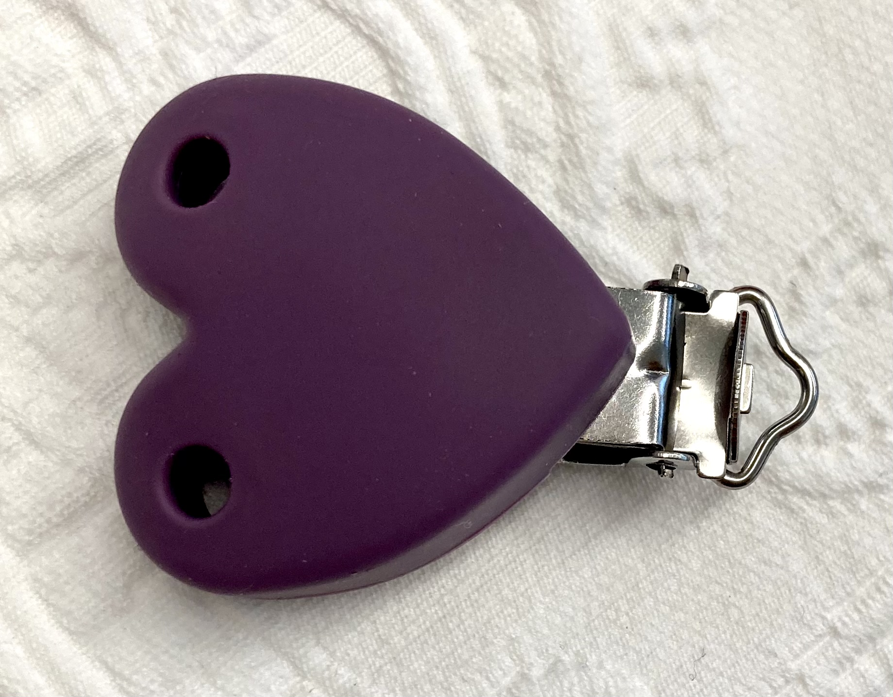 Silikon Formclips Herz lavendel 