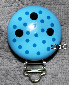 Motivclip Pünktli skyblau-blau