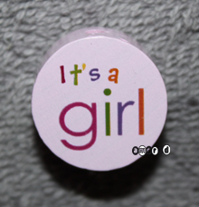 It's a girl Scheibe rosa *by Simi