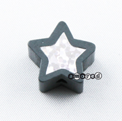 Glitzer Sternli grau