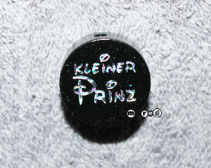 Glitzerscheiben Kleiner Prinz schwarz