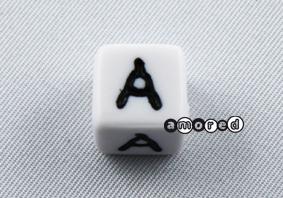 Kunstoffbuchstaben 11mm weiss-schwarz *A*