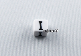 Kunstoffbuchstaben 11mm weiss-schwarz *I*
