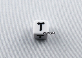 Kunstoffbuchstaben 11mm weiss-schwarz *T*