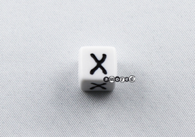 Kunstoffbuchstaben 11mm weiss-schwarz *X*