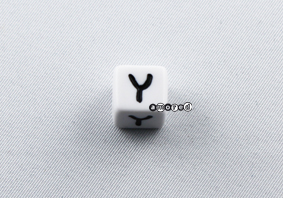 Kunstoffbuchstaben 11mm weiss-schwarz *Y*