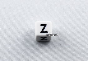 Kunstoffbuchstaben 11mm weiss-schwarz *Z*