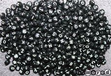 Kunstoffbuchstaben rund 7 mm schwarz (Set assortiert à 600 Stück)
