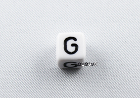 Kunstoffbuchstaben 10mm weiss-schwarz *G*