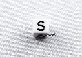 Kunstoffbuchstaben 10mm weiss-schwarz *S*