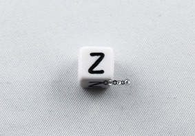 Kunstoffbuchstaben 10mm weiss-schwarz *Z*