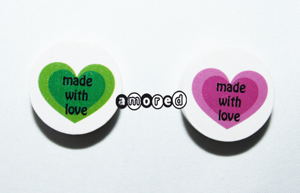 Made with love grün Scheibe *by Simi*