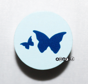 Schmetterling Scheibe babyblau *by Simi*