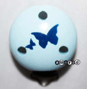 Clip Schmetterling babyblau *by Simi*