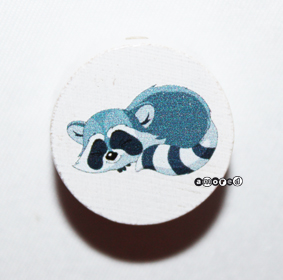 Waschbär Scheibe weiss *by Simi*