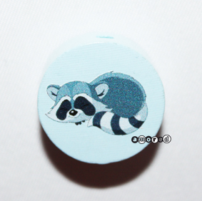 Waschbär Scheibe babyblau *by Simi*