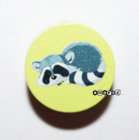 Waschbär Scheibe lemon *by Simi*