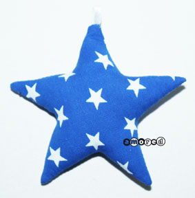 Stoffstern *Sterne* mittelblau   