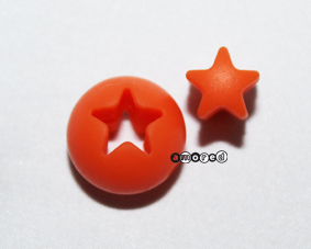 Sternperlen 2-farbig mandarin 