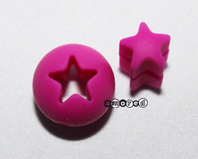 Sternperlen 2-farbig dunkelpink 