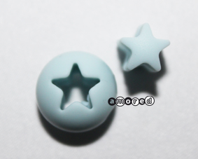 Sternperlen 2-farbig babyblau   