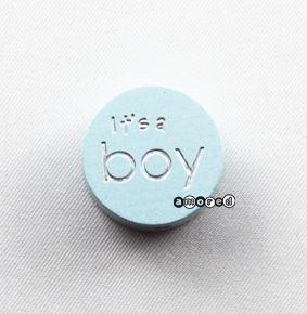 Glitzerscheiben It' s a boy babyblau 
