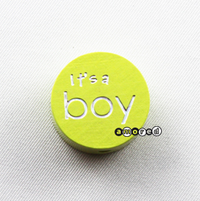 Glitzerscheiben It' s a boy lemon 