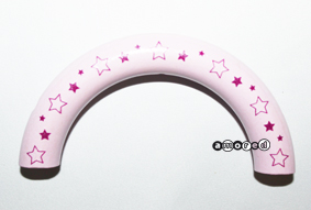 Halbring mit Sternen rosa